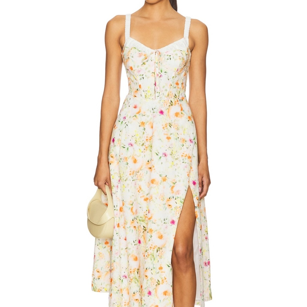 Astr High Low Dress with Floral Print